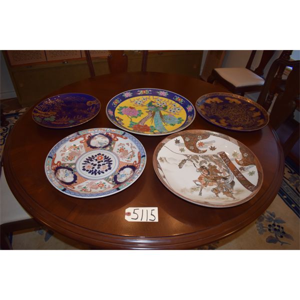 5 Large Porcelain Plates