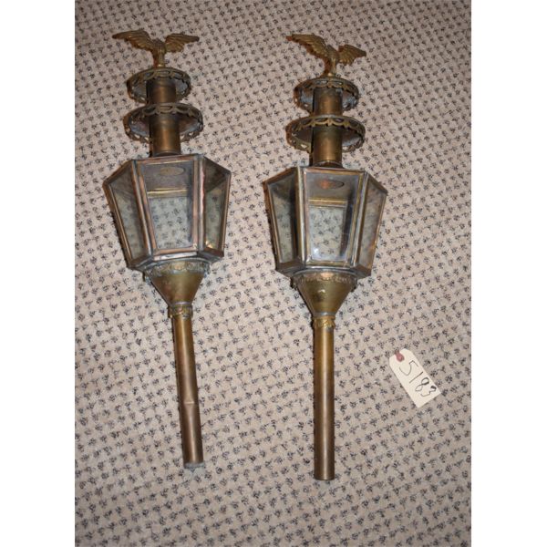 2 Brass Couch Lanterns 