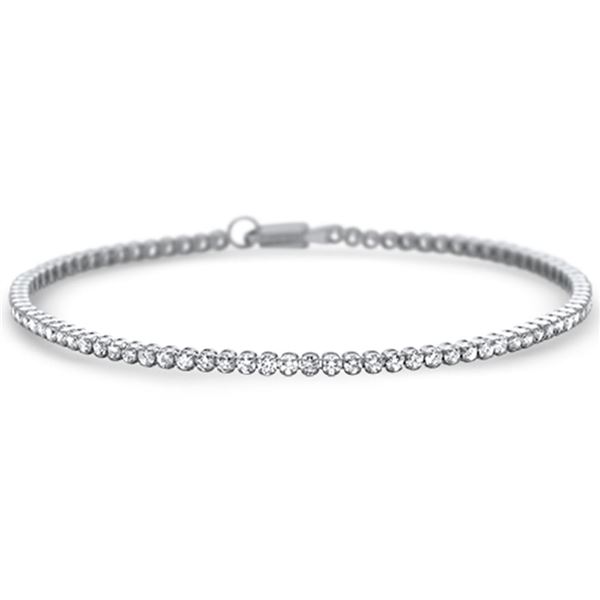 2.00ct 14K White Gold Diamond Tennis Bracelet 7" Long