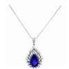 Image 1 : 14ct Natural Tanzanite 14K White Gold Pendant