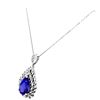 Image 3 : 14ct Natural Tanzanite 14K White Gold Pendant