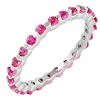 Image 1 : 1.3ct Pink Sapphire 14 K White  Gold Ring