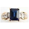 Image 1 : 10KT YELLOW GOLD AND SAPPHIRE RING SIZE 6 3 GR
