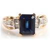 Image 3 : 10KT YELLOW GOLD AND SAPPHIRE RING SIZE 6 3 GR