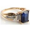 Image 8 : 10KT YELLOW GOLD AND SAPPHIRE RING SIZE 6 3 GR