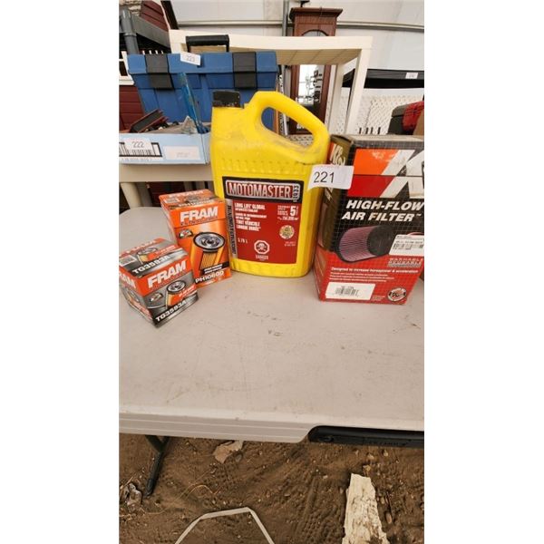 K&N filter, oil filters, motomaster antifreeze
