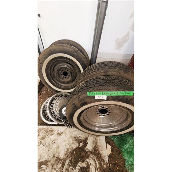 Tires - set of 4 P205/75 R15 on rims