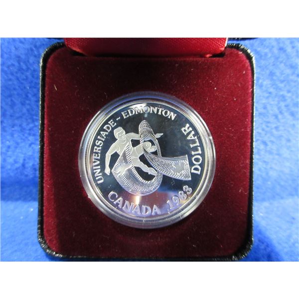 1983 Canadian .500 Silver Dollar - Universiade Edmonton