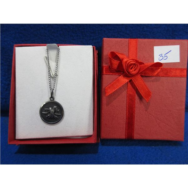 .658 Silver - Scale Pendant on 18" Chain