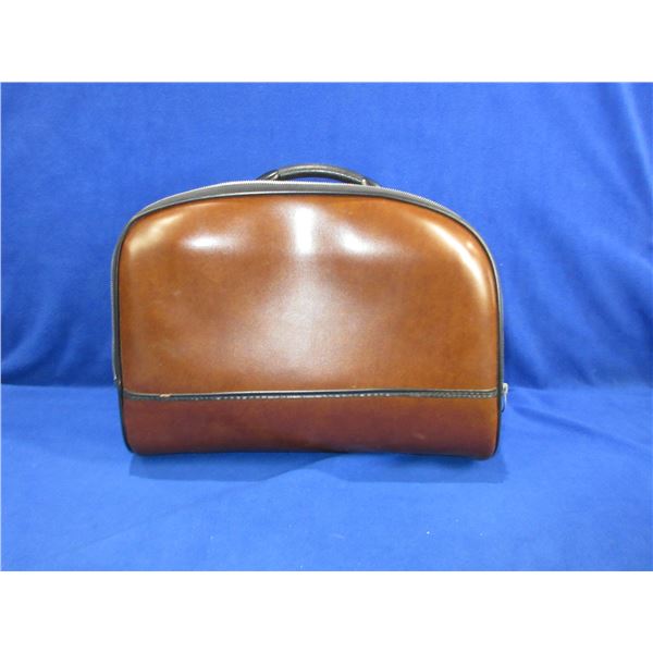 Vintage Leatherette Bag - 17" x 10" x 12" High - Zipper Works