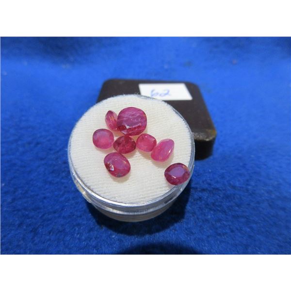 8 Small Rubies - 6.34 Karats Total