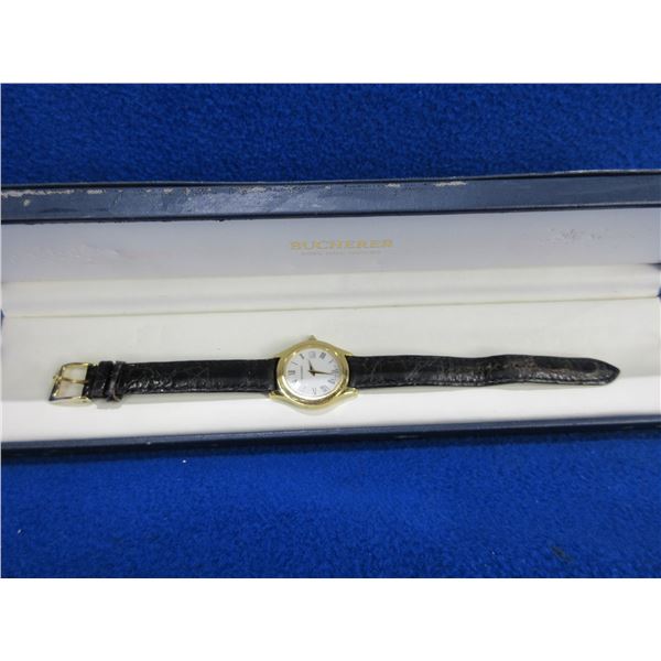 Vintage Bucherer Swiss Made 18 Karat Gold Watch