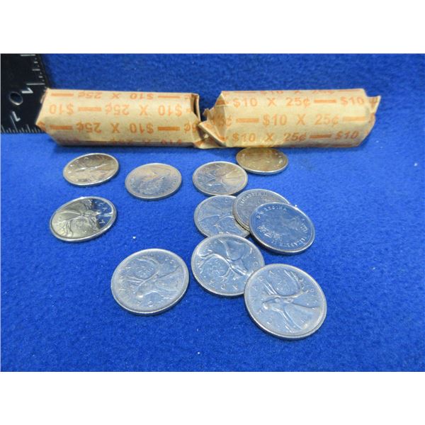 Canadian Quarters - Various Dates - 91 Total