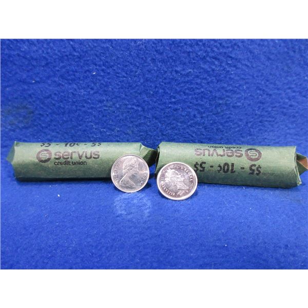 Canadian Dimes - Various Dates - 102 Total