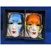 Image 1 : Ceramic Mardi Gras Masks - Set of Two