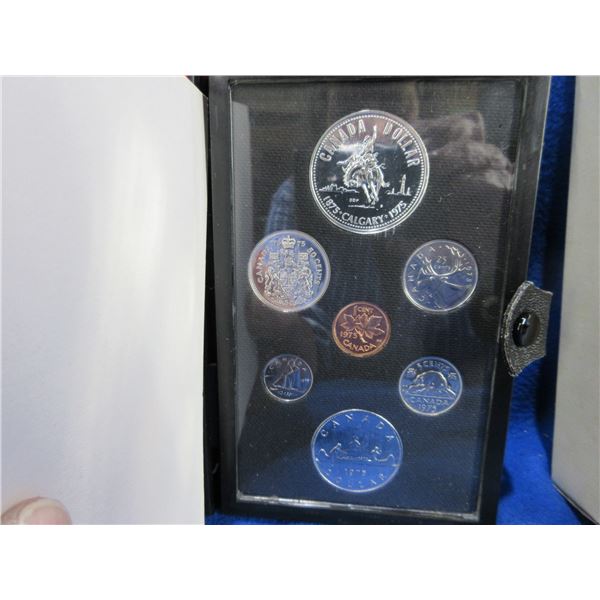 1975 Canadian Double Dollar 7 Proof Set with .500 Silver Dollar