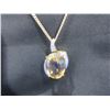 Image 2 : 18 Karat Citrine & Diamond Pendant with 24" 10K Chain