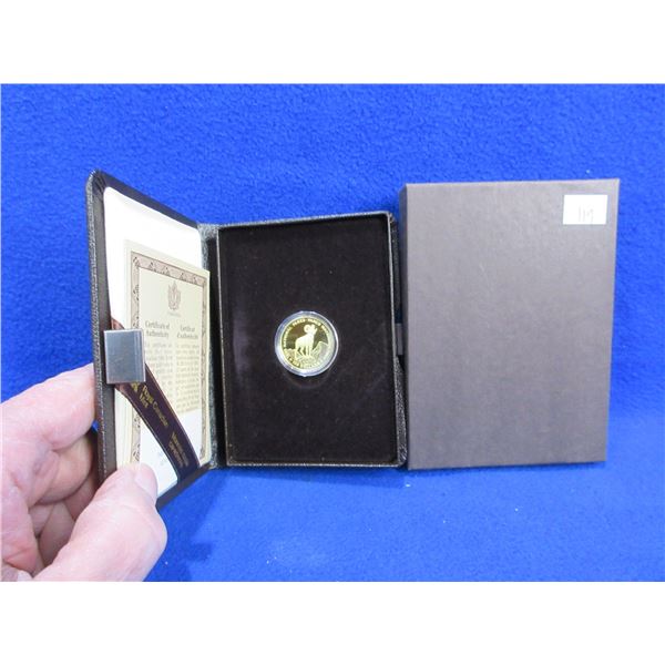1985 Canadian .9167 Gold $100 Dollar Proof Coin Bighorn Sheep