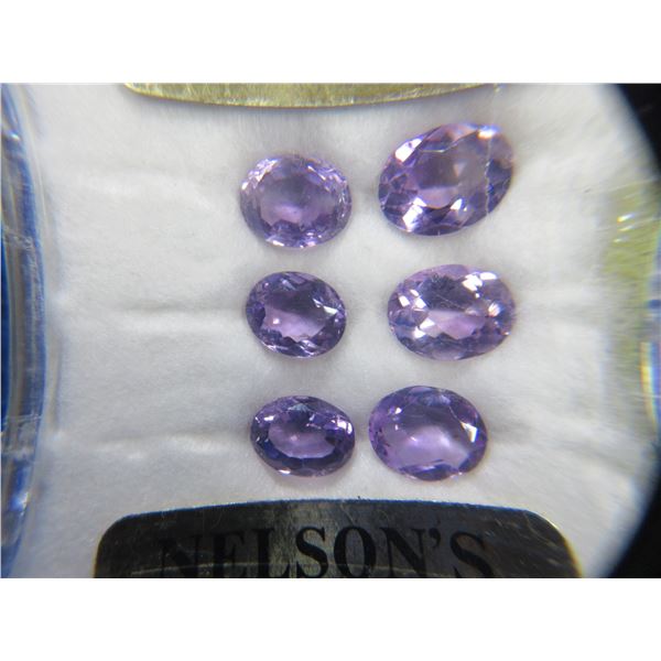 Amethyst - Set of Six Stones - Total Weight 2.25 Karat