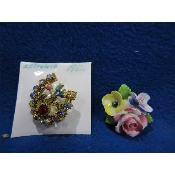 Vintage Brooches - Set of Two