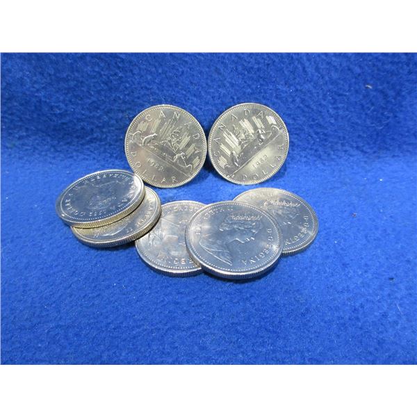 7 Canadian $1 Dollar Coins