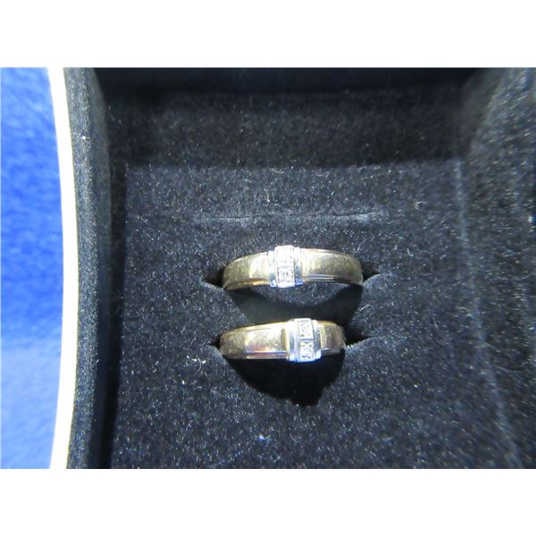 Vintage 10 Karat Matching Wedding Bands - Size 10 & Size 6