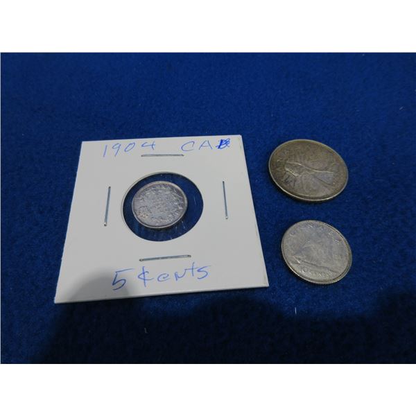 3 Silver Canadian Coins - 12.2 Grams including Packaging