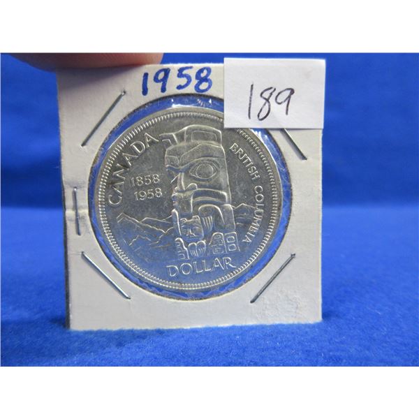 1958 Canada Dollar .800 Silver - 23.33 Grams