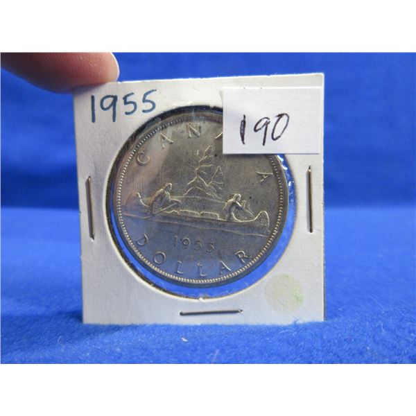 1955 Canada Dollar .800 Silver - 23.33 Grams