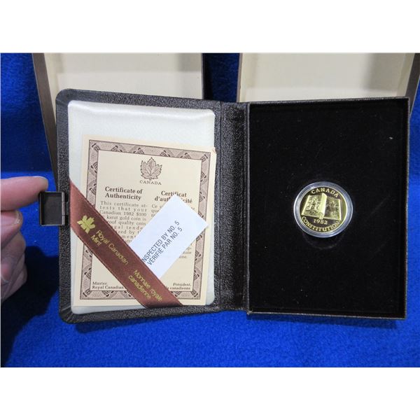 1982 Canadian $100 Dollar Proof Coin - .9167 Gold