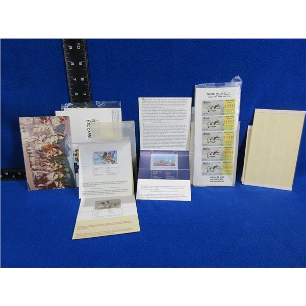 Set of 6 Stamp Packages, 10 Stamp Holders and 3 Postcards