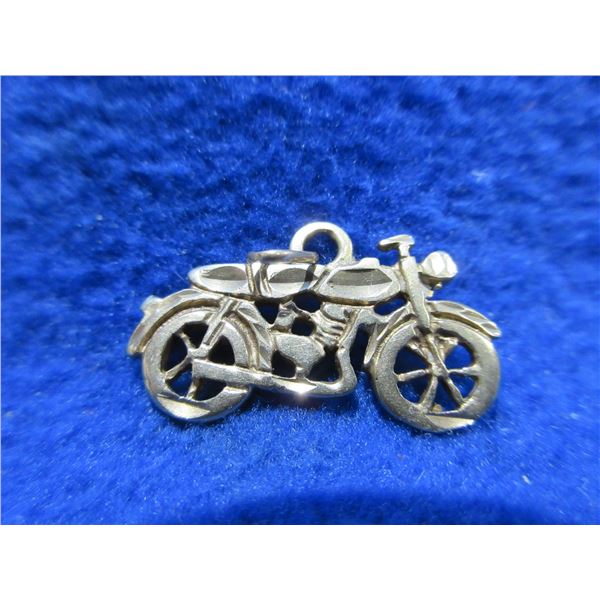 10 Karat Gold Motorcycle Pendant - 2.8 Grams Total Weight