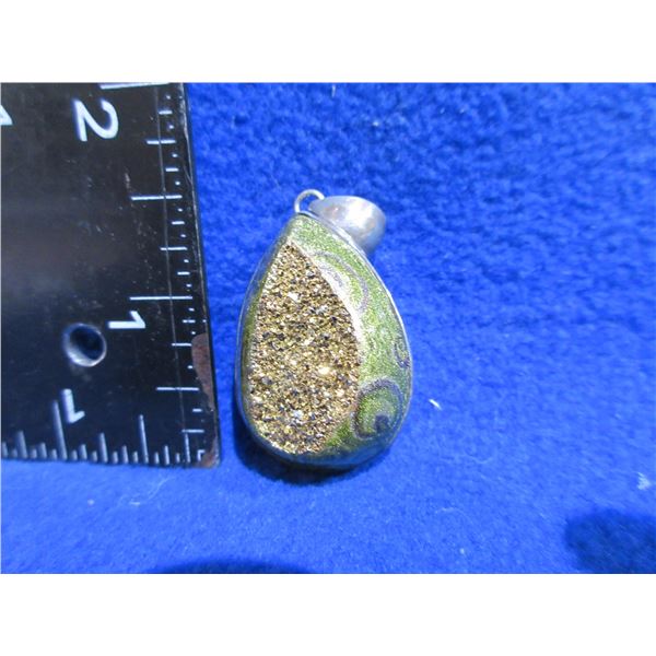 .925 Silver Druzy Style Pendant