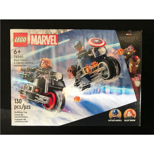 SEALED LEGO MARVEL 76260 BLACK WIDOW AND CAPATIN AMERICA MOTOR CYCLES