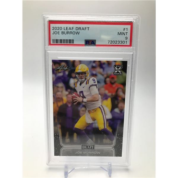 2020 LEAF DRAFT JOE BURROW RC (PSA 9)