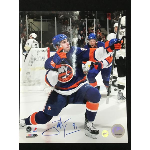 JOHN TAVARES SIGNED NY ISLANDERS 8 X 10 (FRAMEWORTH COA)