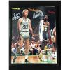 Image 1 : LARRY BIRD AND MAGIC JOHNSON DUAL SIGNED AND FRAMED DISPLAY (BIRD/BECKETT COA)