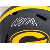 Image 2 : DAVANTE ADAMS SIGNED GREEN BAY PACKERS FULL SIZE MATTE BLACK HELMET (BECKETT COA)