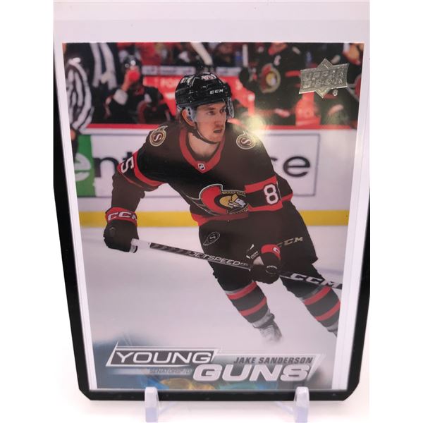 2022-23 UPPER DECK JAKE SANDERSON YOUNG GUNS ROOKIE CARD