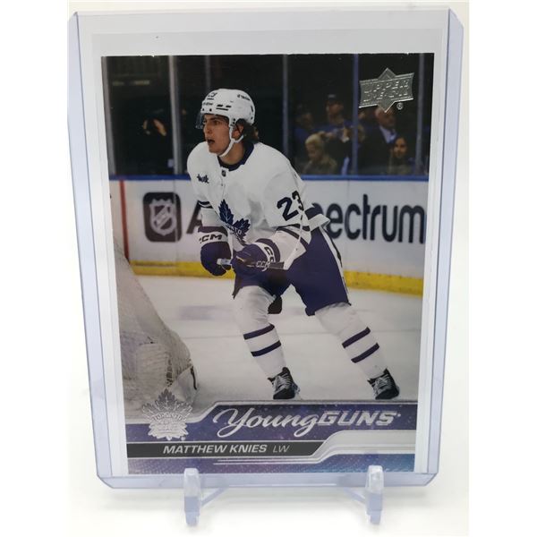 2023-24 UPPER DECK MATTHEW KNIES YOUNG GUNS ROOKIE CARD