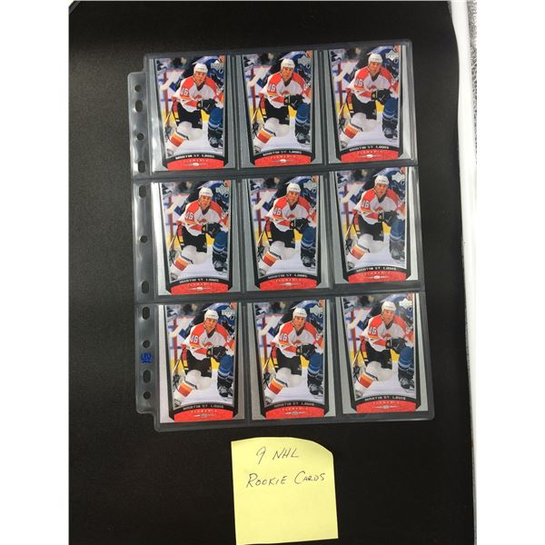 LOT OF 9 MARTIN ST. LOUIS NHL ROOKIE CARDS