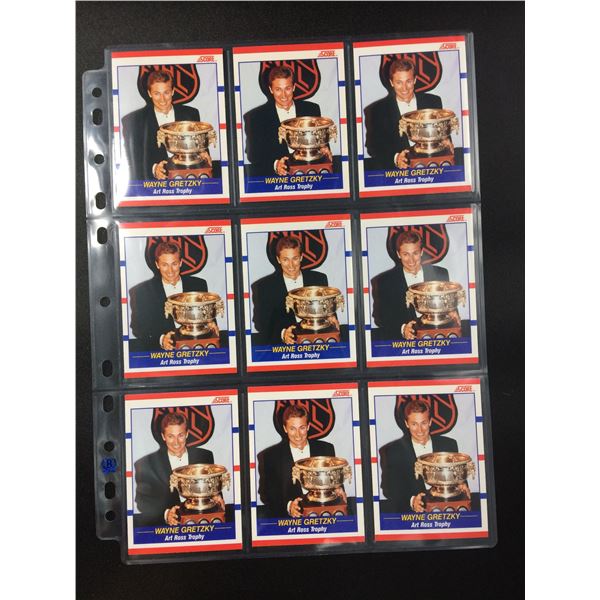 LOT OF 9 VINTAGE WAYNE GRETZKY NHL CARDS