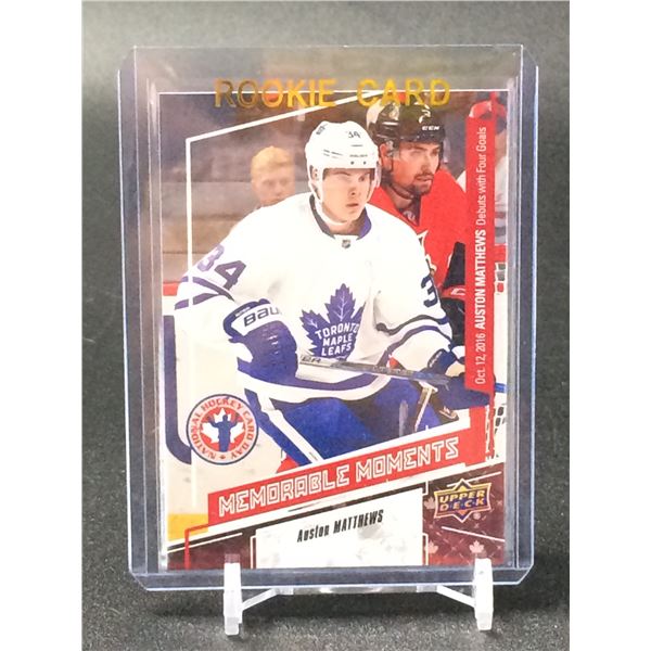 2017 NHL CARD DAY NO.16 AUSTON MATTHEWS MEMORABLE MOMENTS ROOKIE CARD