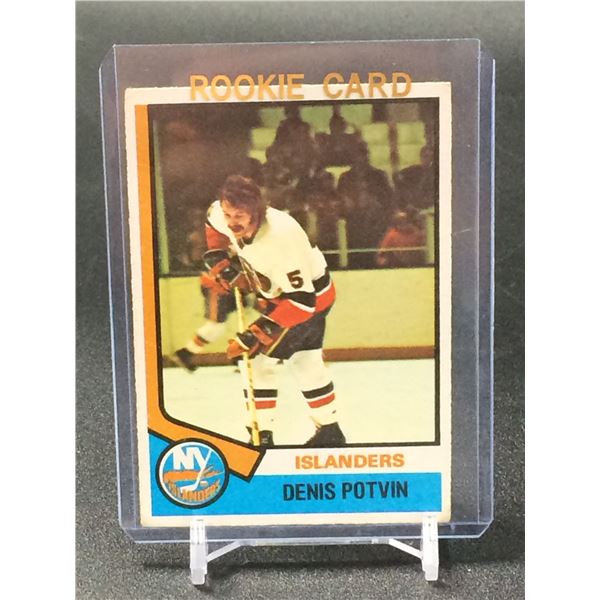 1974 TOPPS NO.195 DENIS POTVIN ROOKIE CARD