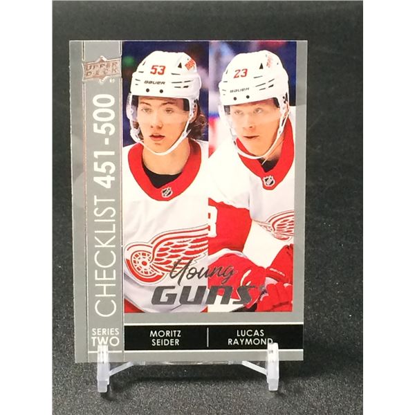 2021-22 UPPER DECK SERIES 2 YOUNG GUNS CHECKLIST SEIDER AND RAYMOND