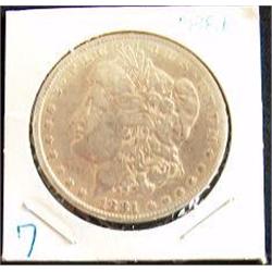 1881 MORGAN SILVER DOLLAR