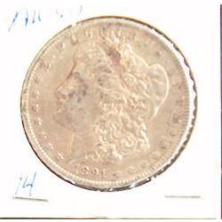 1891 MORGAN SILVER DOLLAR