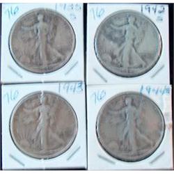 WALKING LIBERTY HALVES ( 4)