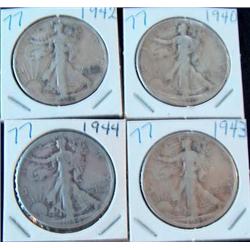 WALKING LIBERTY HALVES ( 4)
