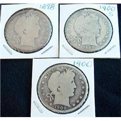 LIBERTY OR BARBER HALVES (3)